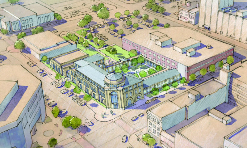 Artist's rendering of renovations at the St. Joseph County Public Library