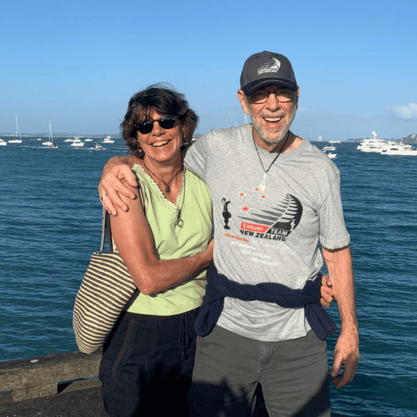 Jerry Thoma and Meg Auth pose for a photo